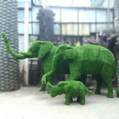 Градинско изкуство фалшива зелена скулптура Boxwood Topiary слон